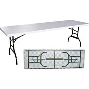 Simple Spaces Banquet Table, 8 ft OAW, 30 in OAD, 2914 in OAH, Steel Frame, Polyethylene Tabletop DL-C2403L